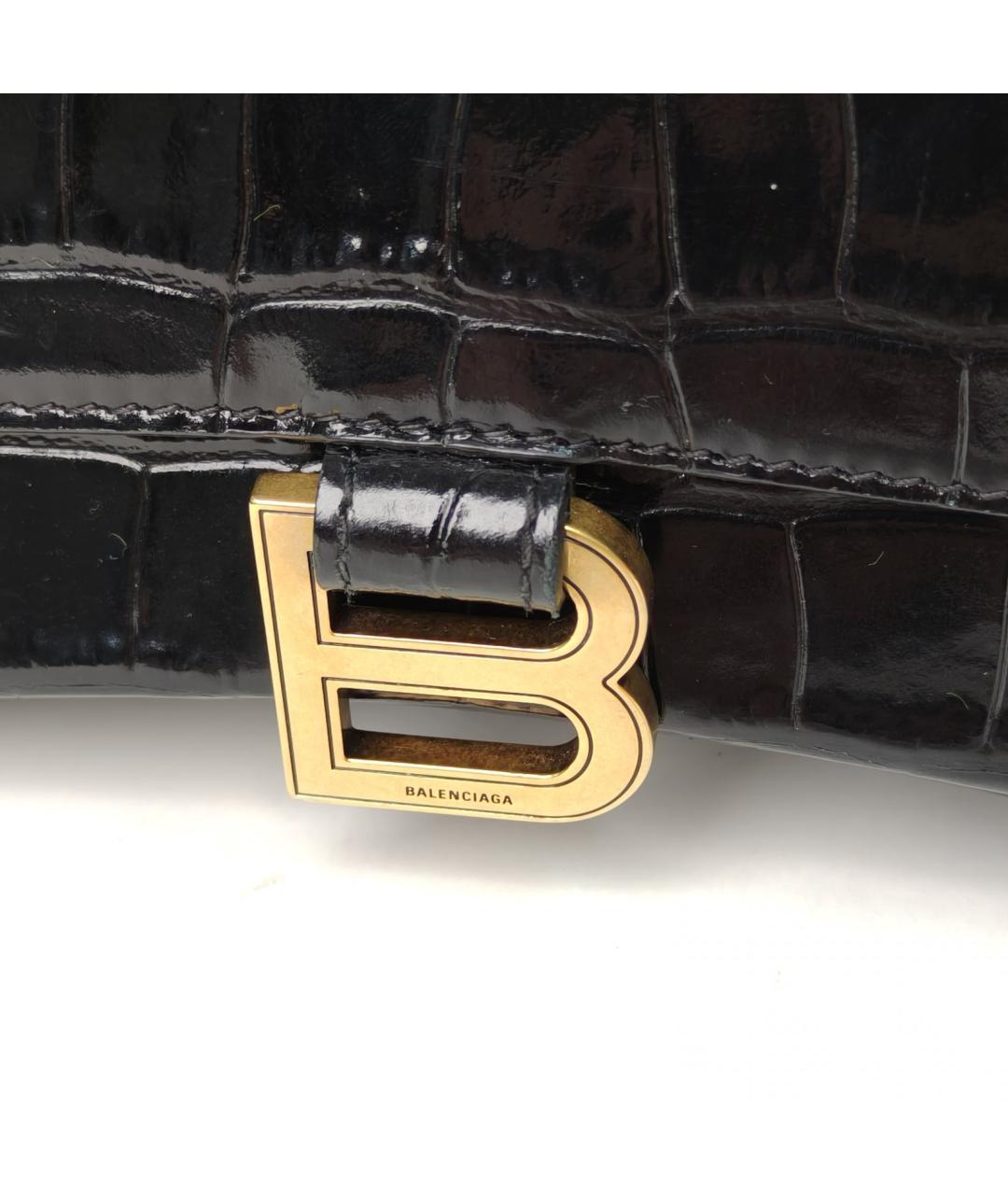 BALENCIAGA Черная кожаная сумка через плечо, фото 8