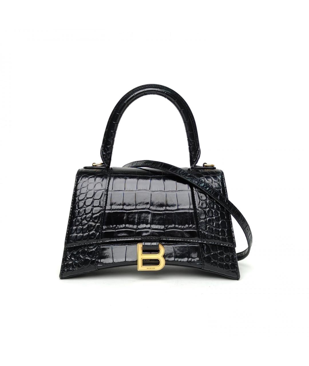 BALENCIAGA Черная кожаная сумка через плечо, фото 2