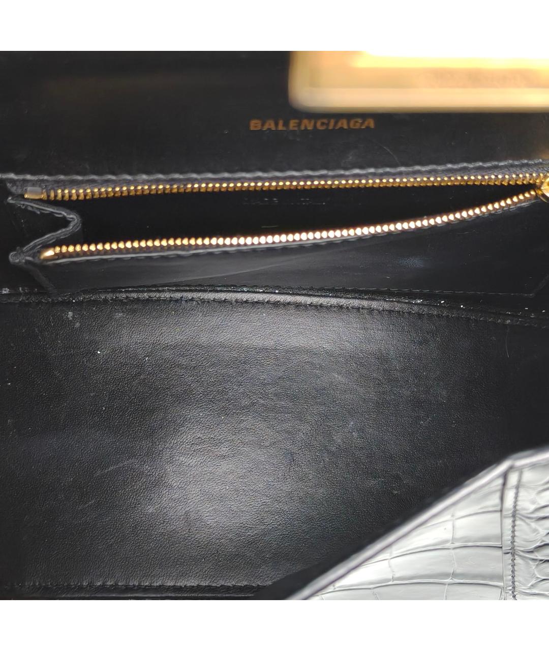 BALENCIAGA Черная кожаная сумка через плечо, фото 7