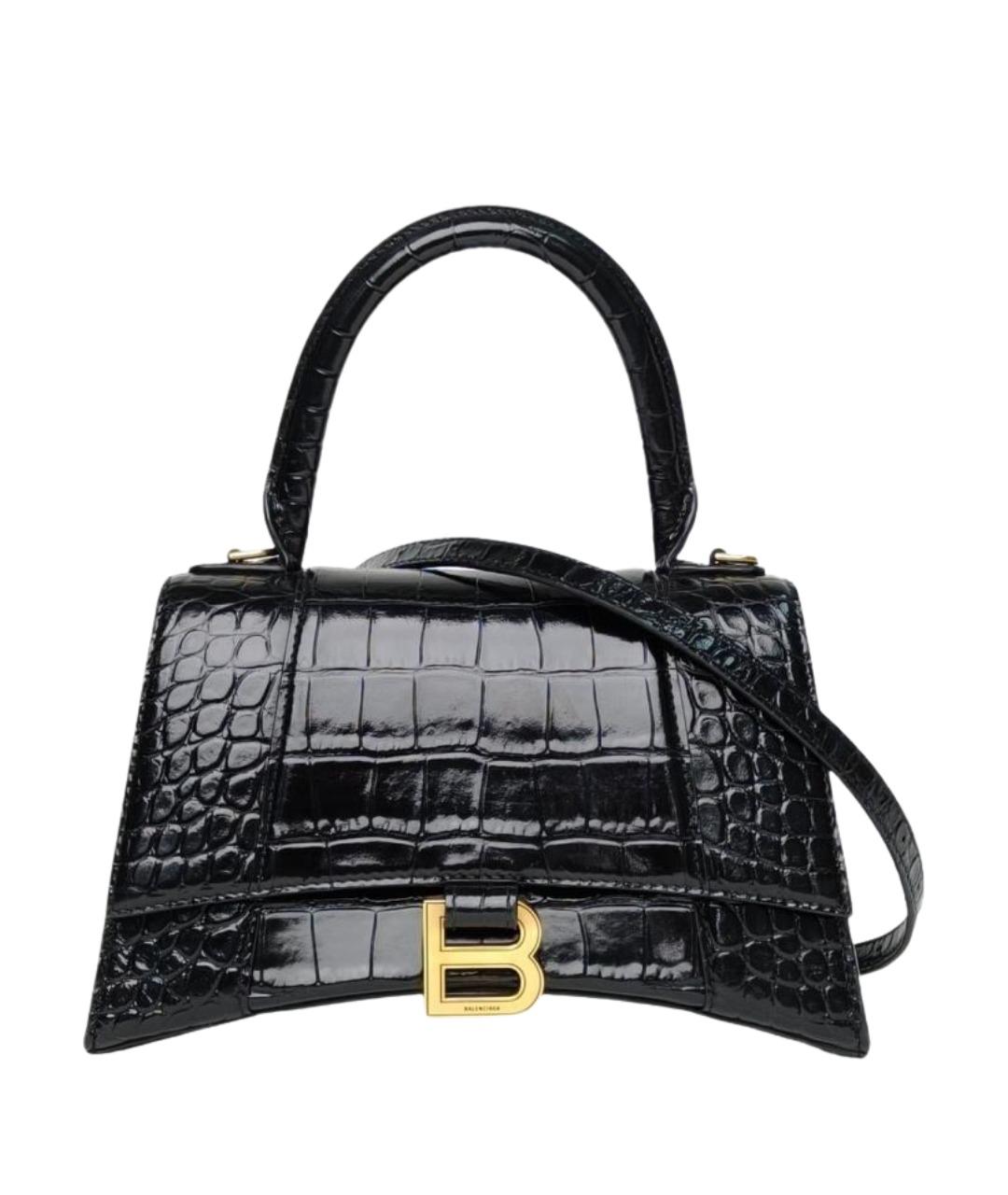 BALENCIAGA Черная кожаная сумка через плечо, фото 1