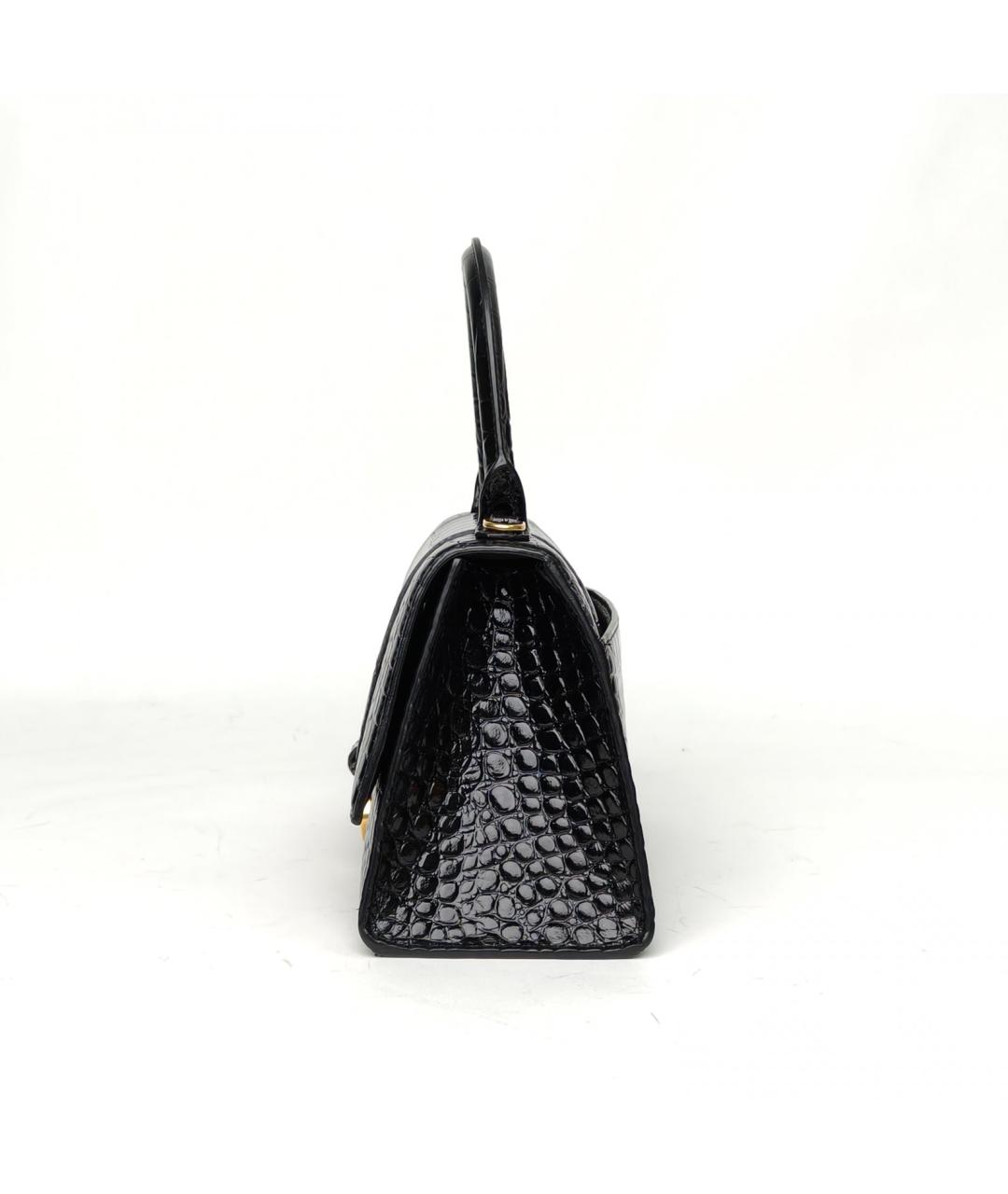 BALENCIAGA Черная кожаная сумка через плечо, фото 3