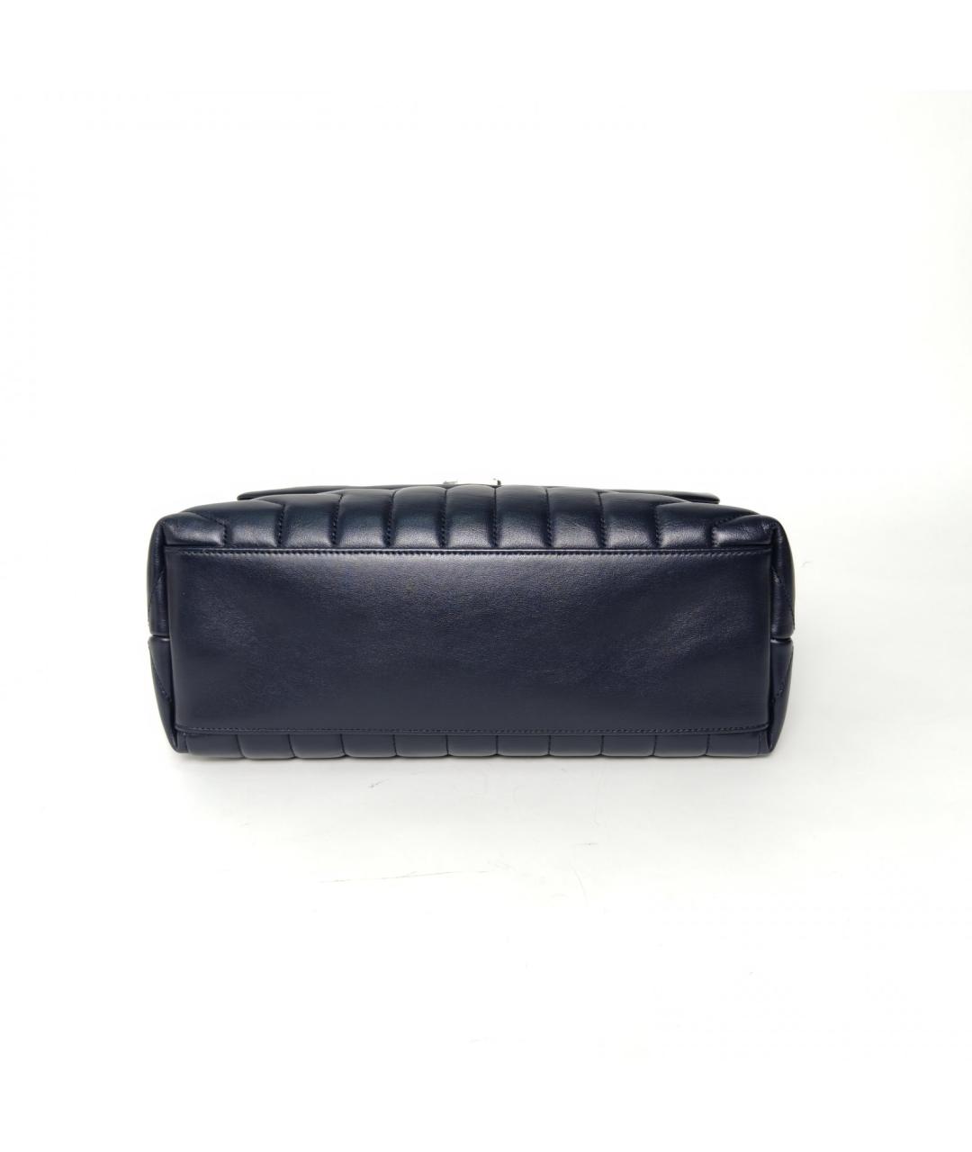 SAINT LAURENT Темно-синяя кожаная сумка через плечо, фото 6