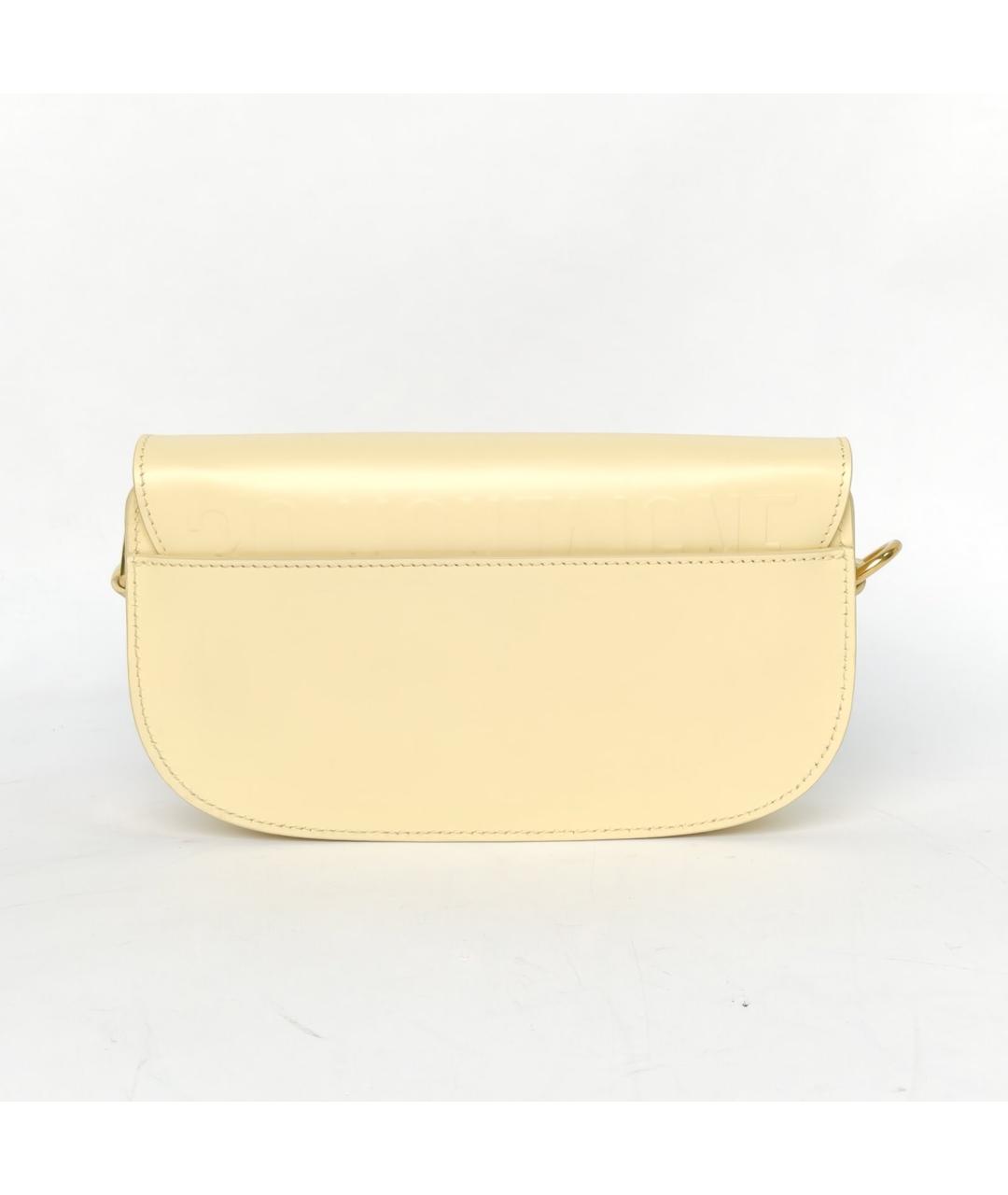 CHRISTIAN DIOR Желтая кожаная сумка через плечо, фото 4