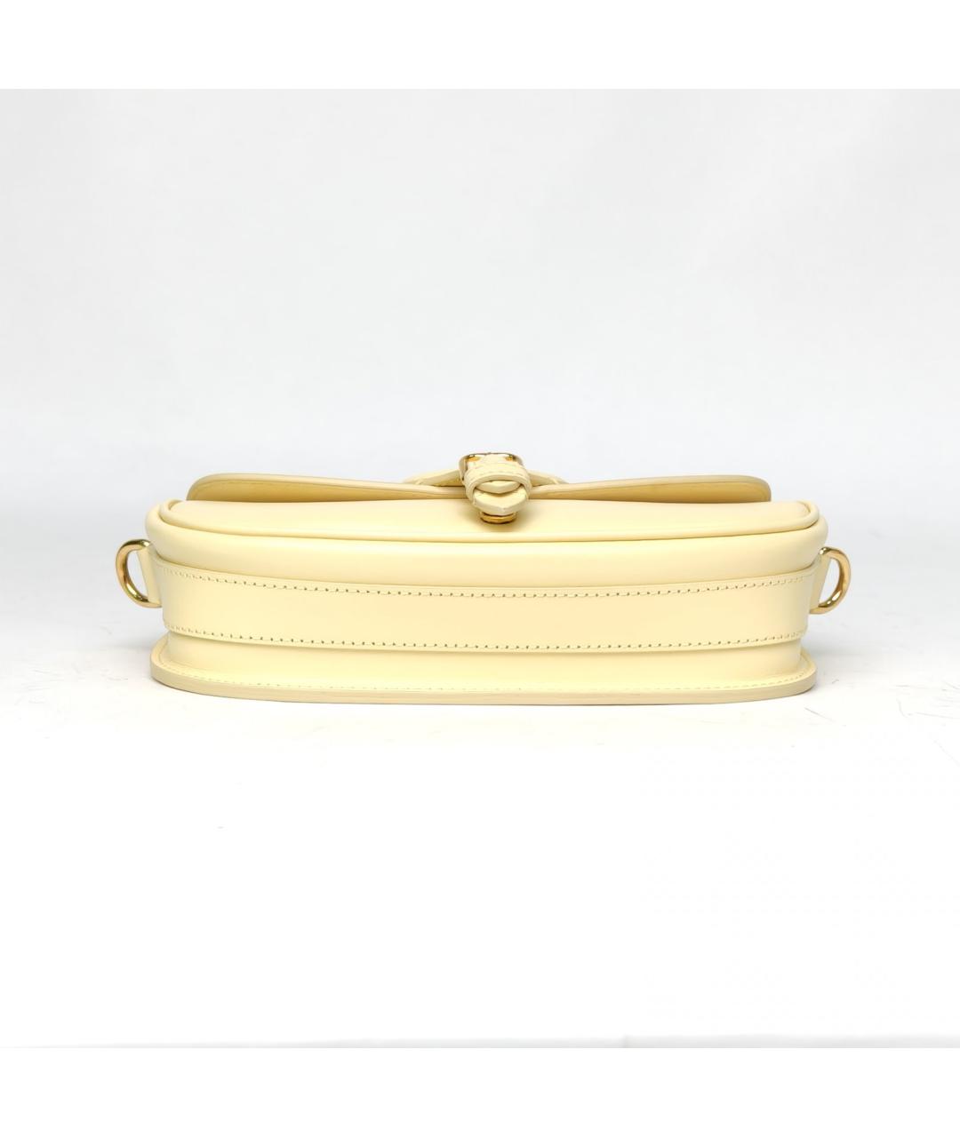 CHRISTIAN DIOR Желтая кожаная сумка через плечо, фото 6