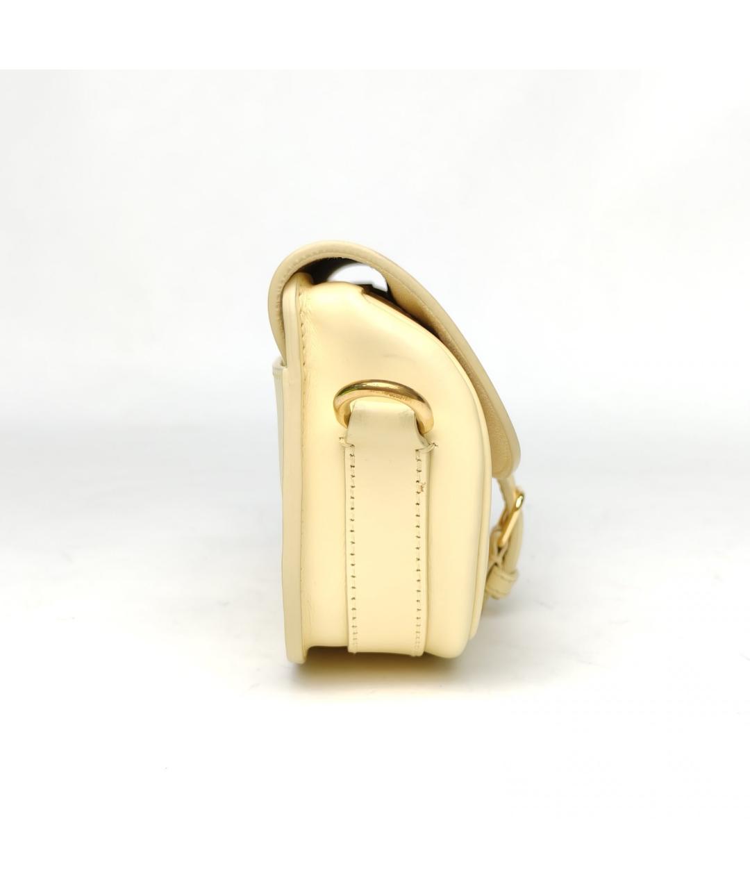 CHRISTIAN DIOR Желтая кожаная сумка через плечо, фото 5