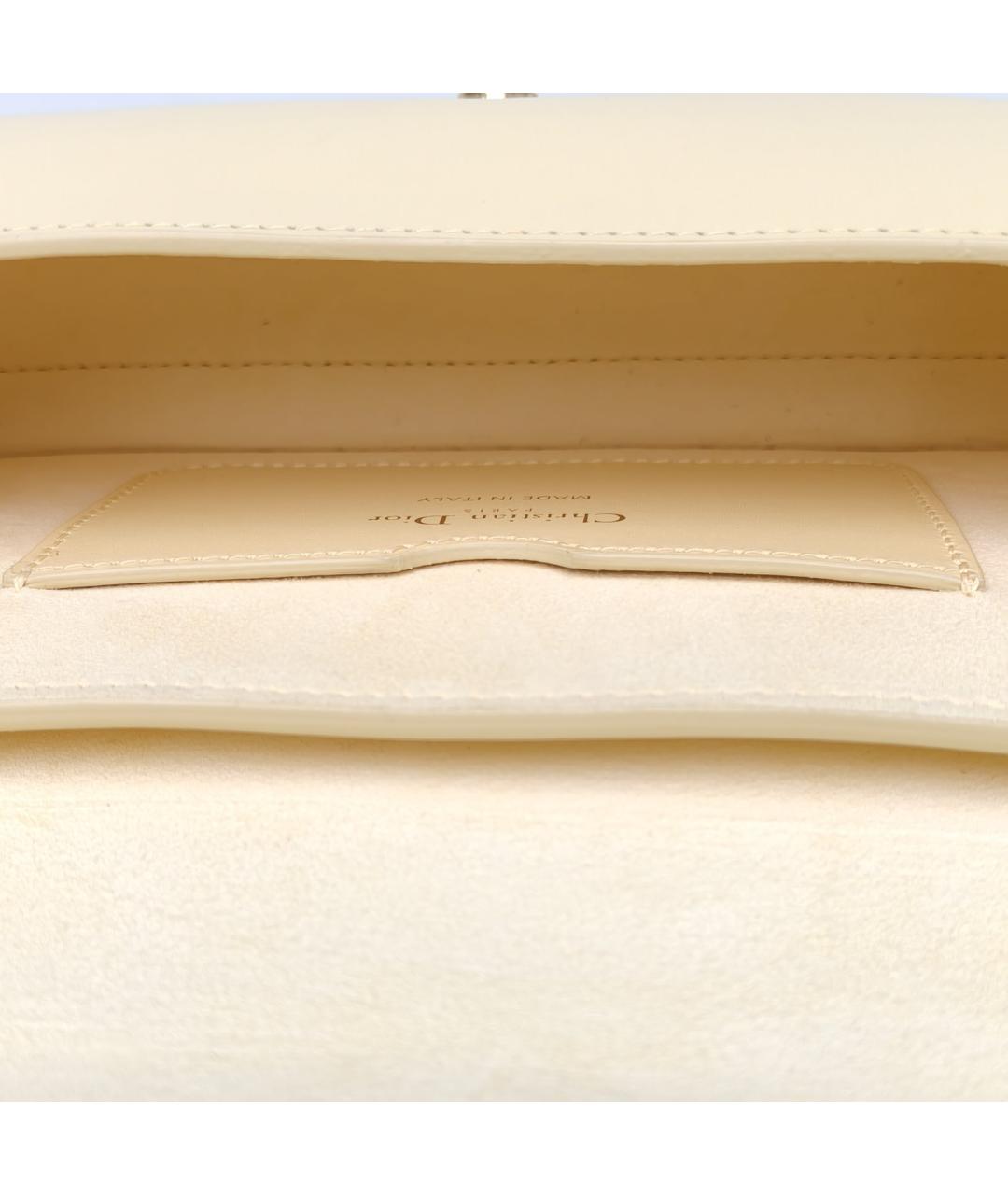 CHRISTIAN DIOR Желтая кожаная сумка через плечо, фото 7