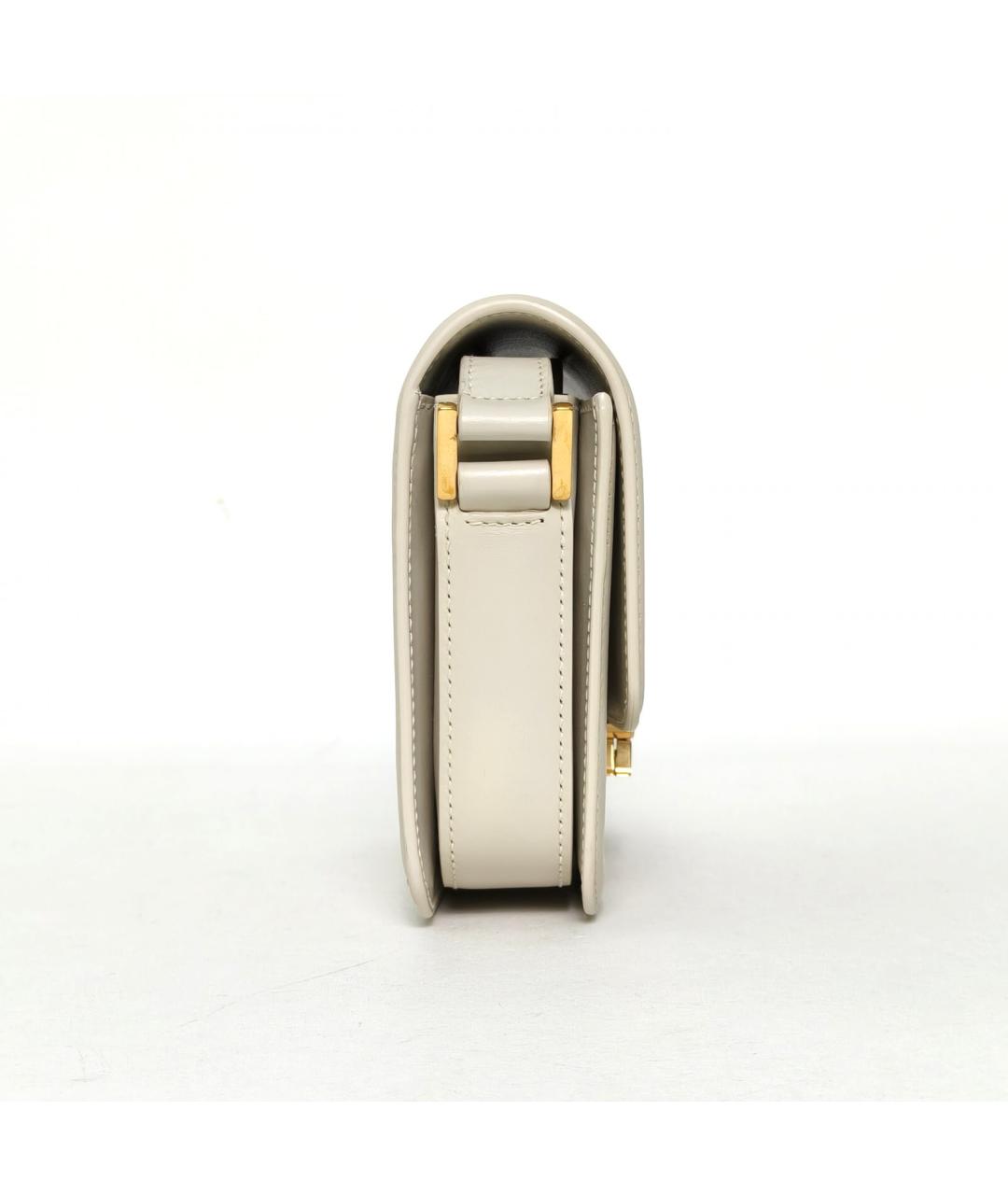 SAINT LAURENT Белая кожаная сумка через плечо, фото 5