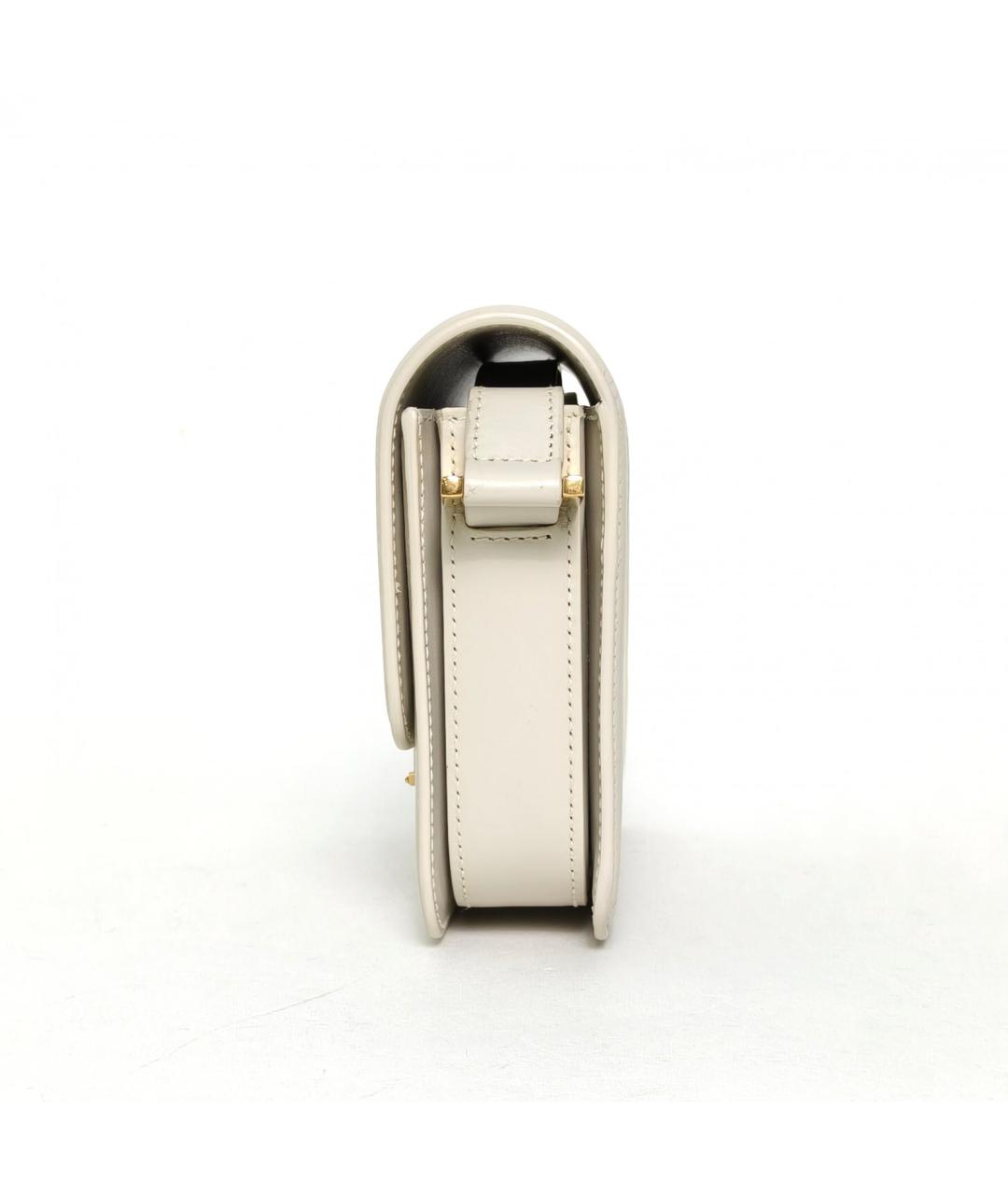 SAINT LAURENT Белая кожаная сумка через плечо, фото 3