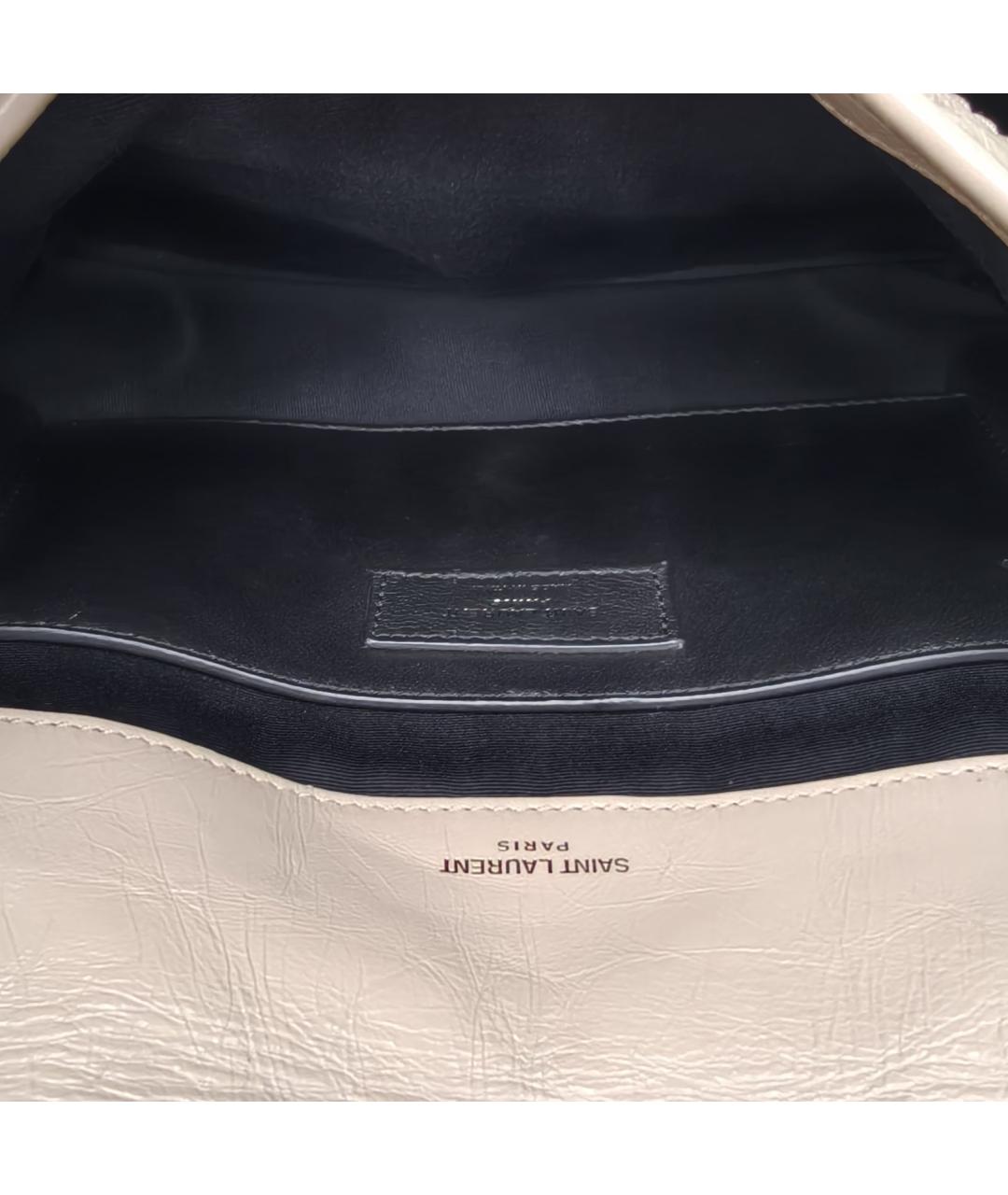 SAINT LAURENT Коричневая кожаная сумка через плечо, фото 8