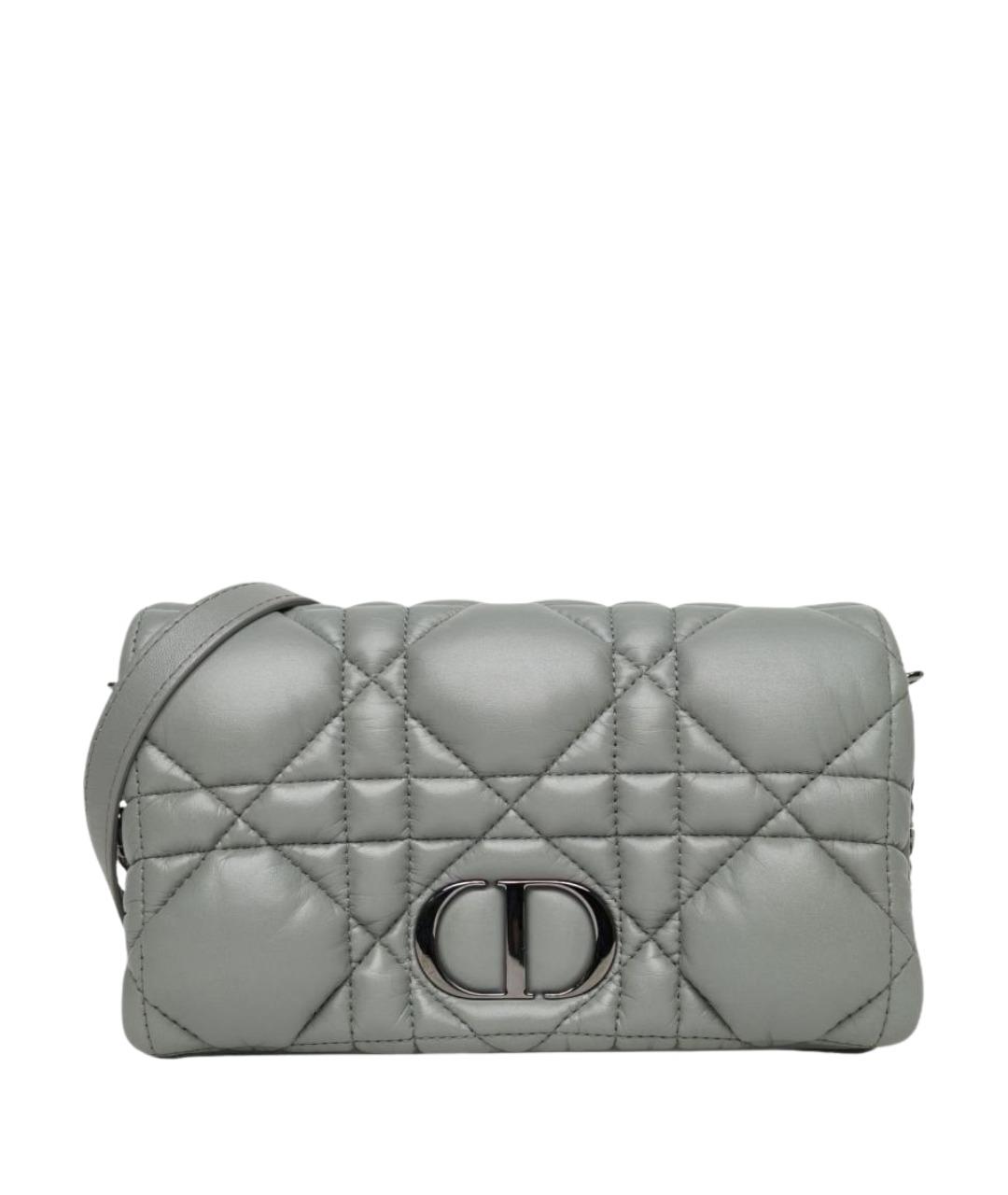 CHRISTIAN DIOR Серая кожаная сумка через плечо, фото 1