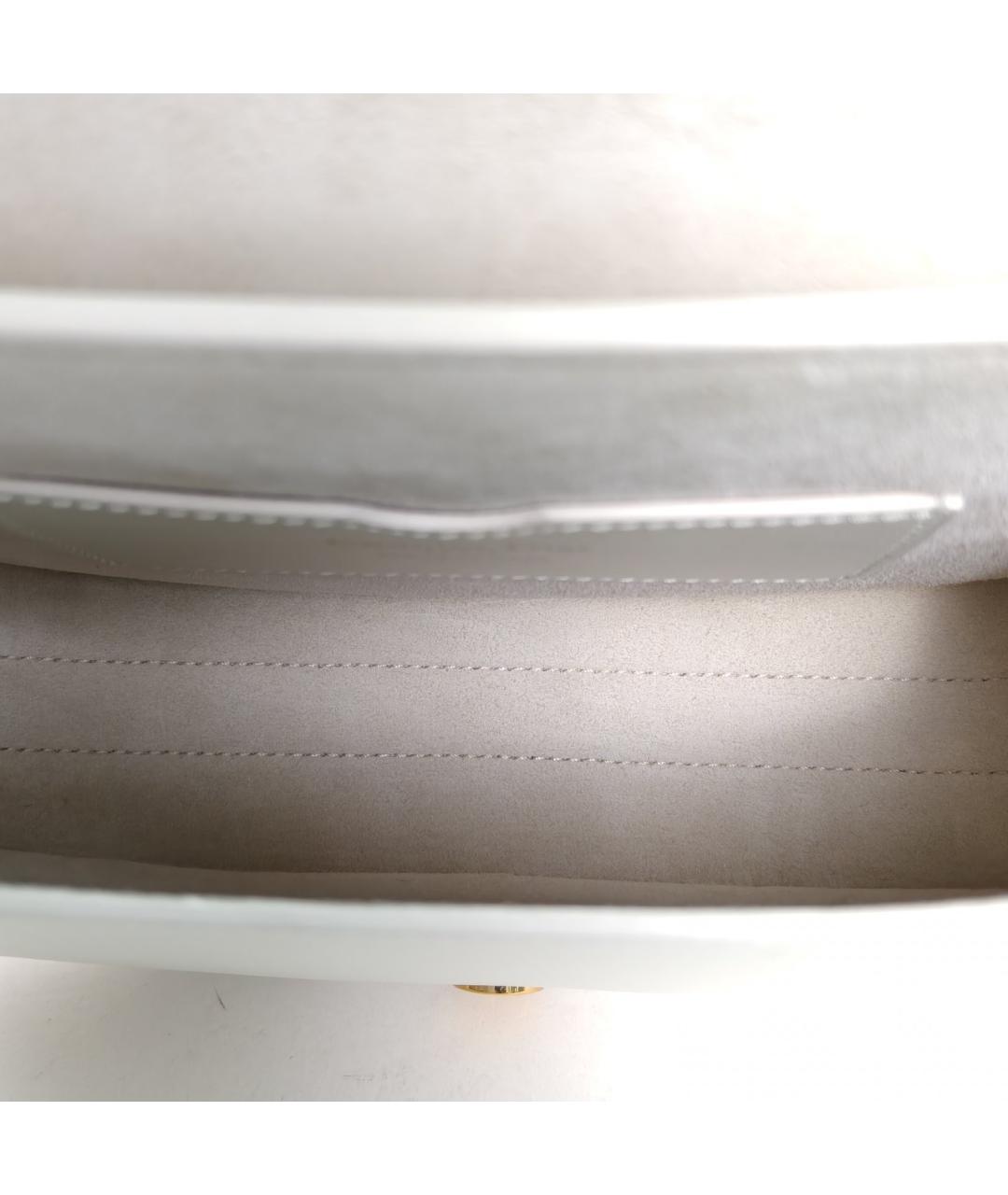 CHRISTIAN DIOR Белая кожаная сумка через плечо, фото 8
