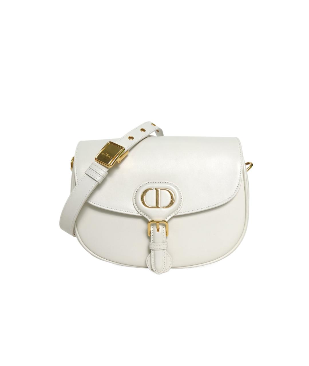 CHRISTIAN DIOR Белая кожаная сумка через плечо, фото 9