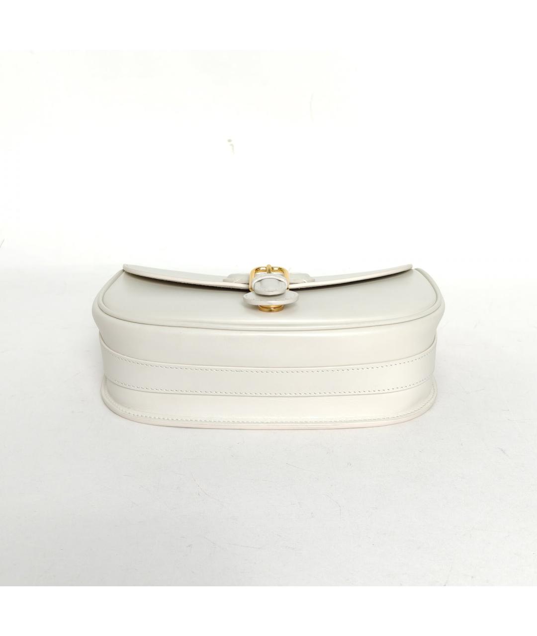 CHRISTIAN DIOR Белая кожаная сумка через плечо, фото 6