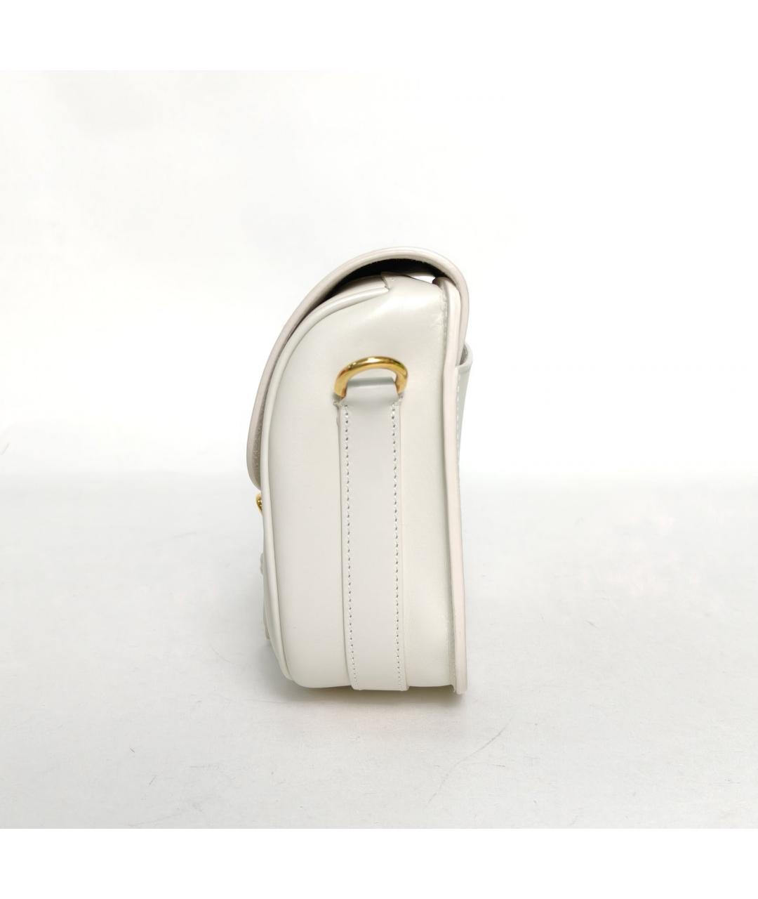 CHRISTIAN DIOR Белая кожаная сумка через плечо, фото 5