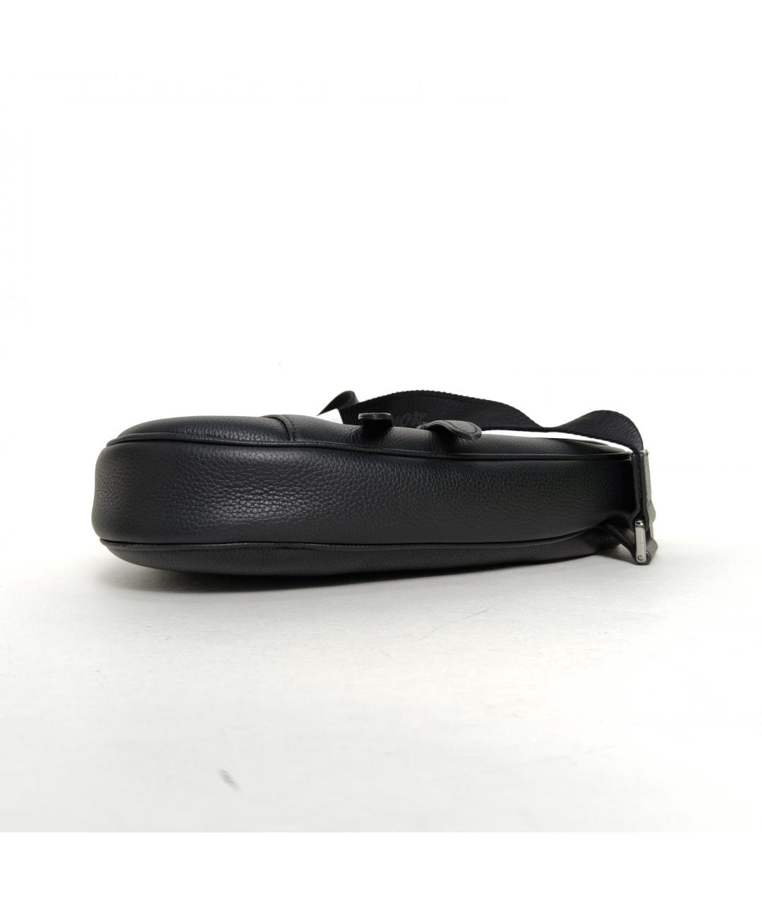 CHRISTIAN DIOR Черная кожаная сумка через плечо, фото 6