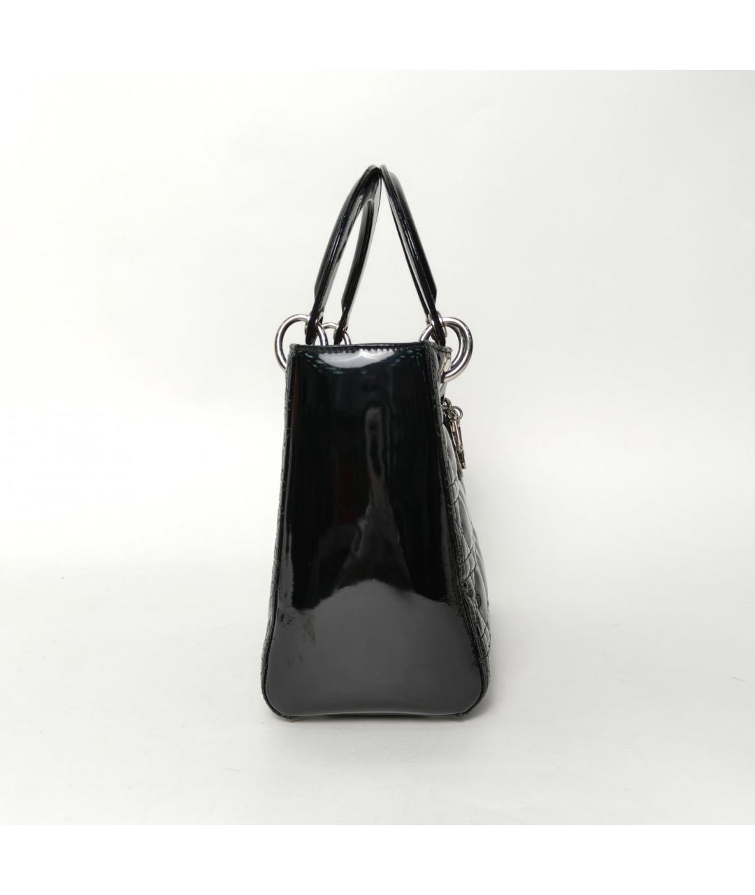 CHRISTIAN DIOR Черная кожаная сумка через плечо, фото 5