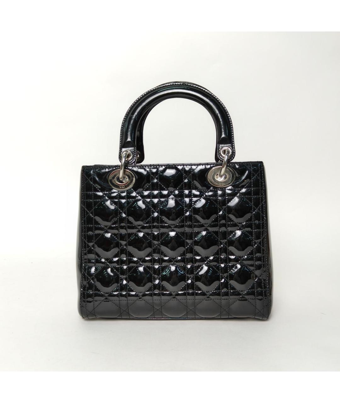 CHRISTIAN DIOR Черная кожаная сумка через плечо, фото 4