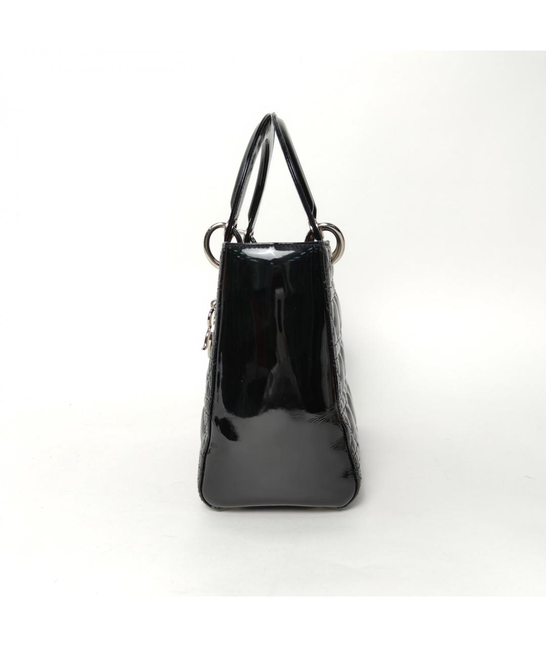 CHRISTIAN DIOR Черная кожаная сумка через плечо, фото 3