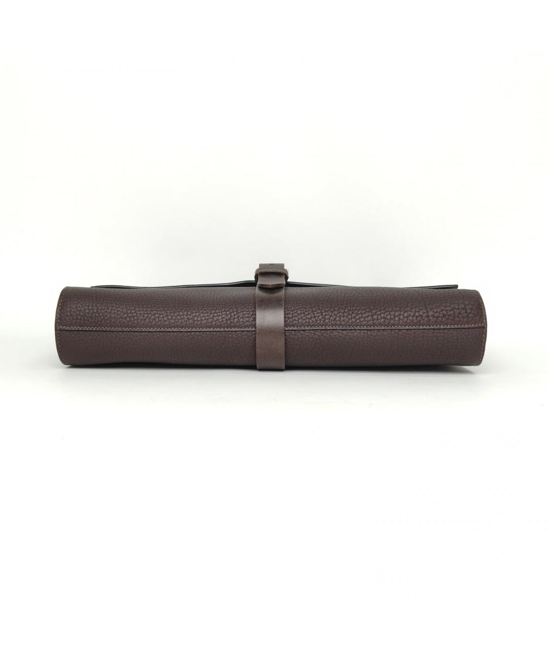 HERMES Коричневый кожаный портфель, фото 6