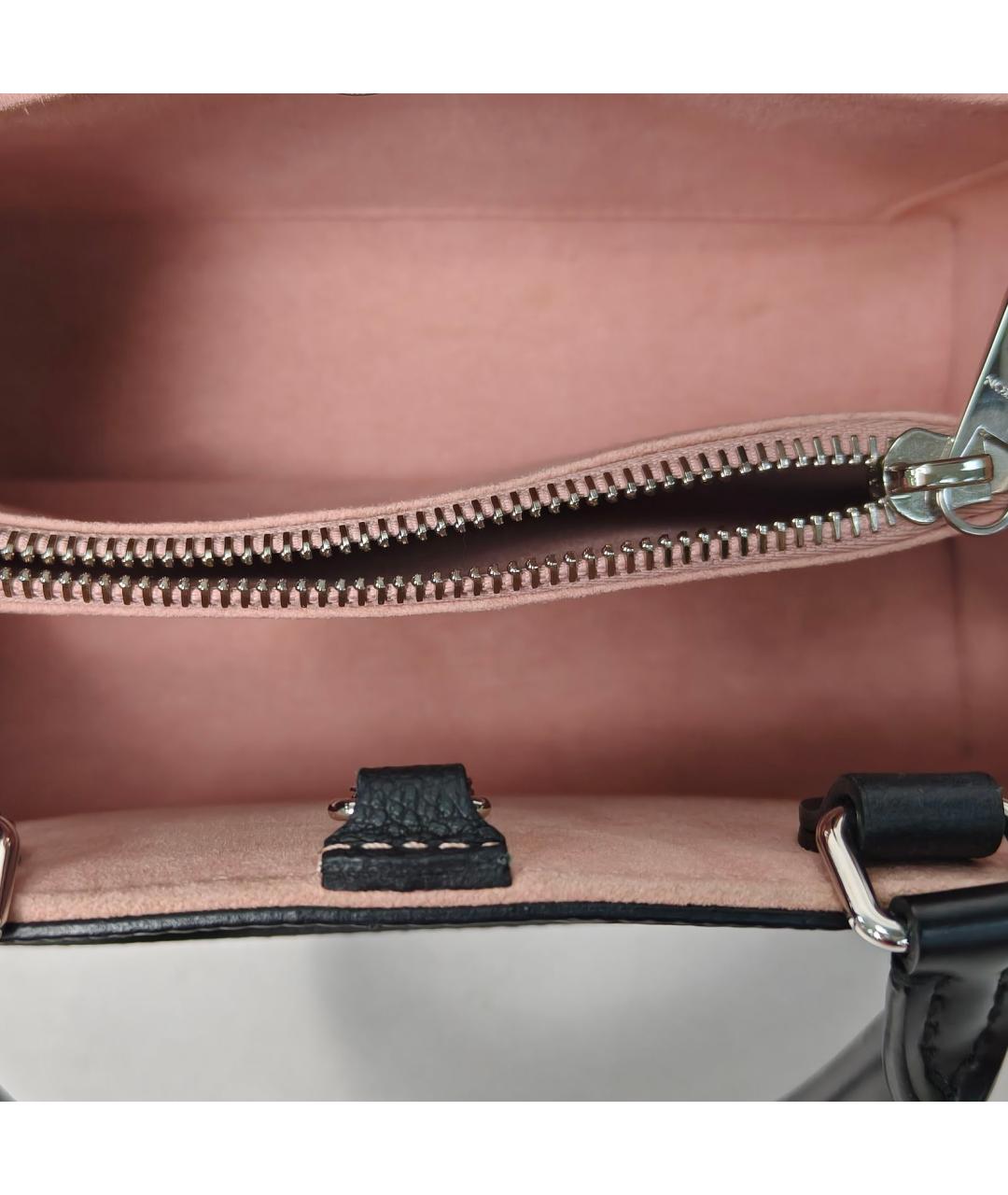 LOUIS VUITTON Черная кожаная сумка тоут, фото 7