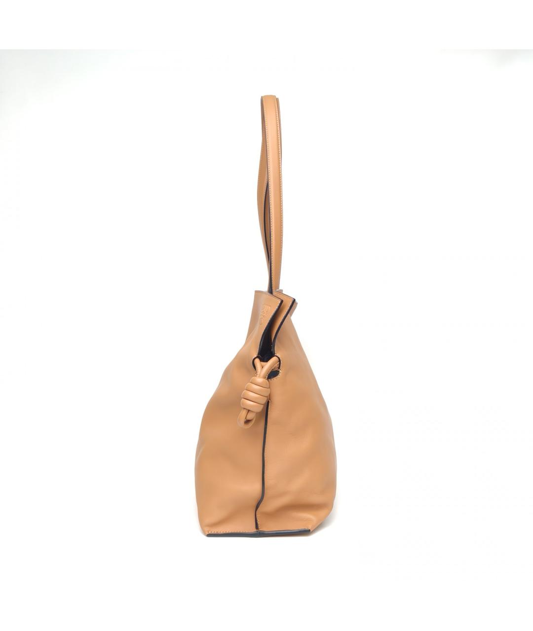 LOEWE Коричневая кожаная сумка через плечо, фото 3