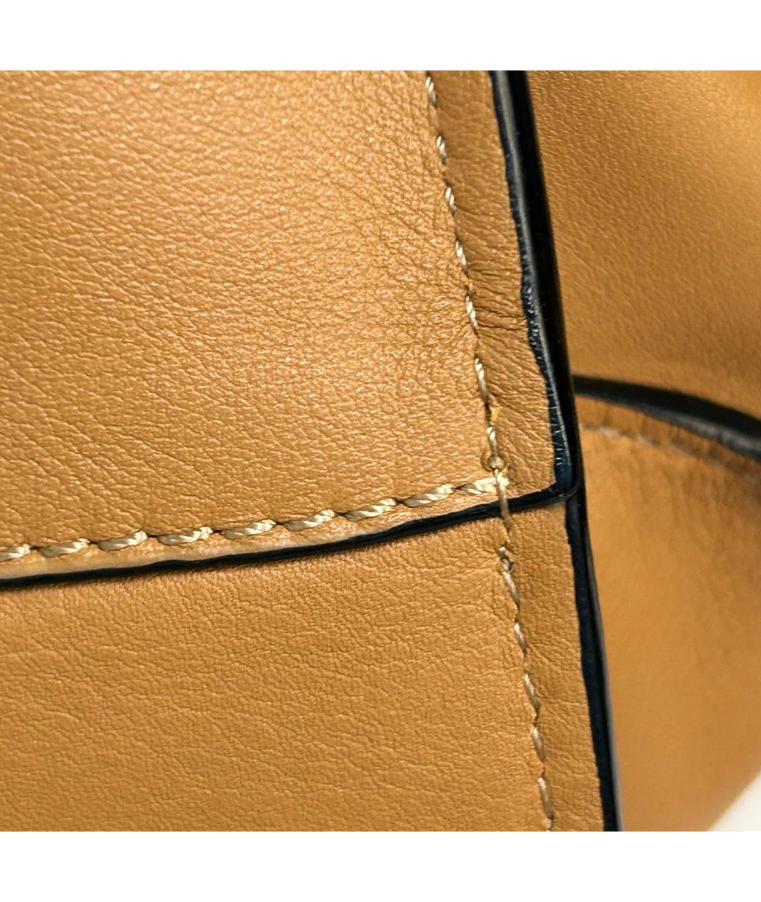 LOEWE Коричневая кожаная сумка через плечо, фото 9