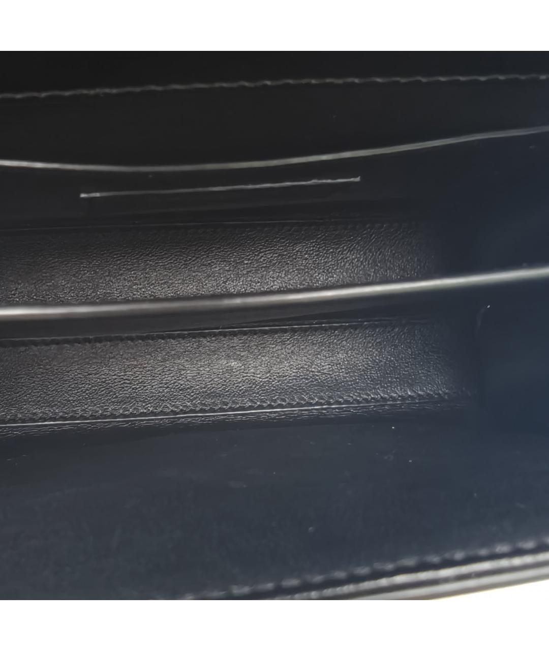 SAINT LAURENT Черная кожаная сумка через плечо, фото 7
