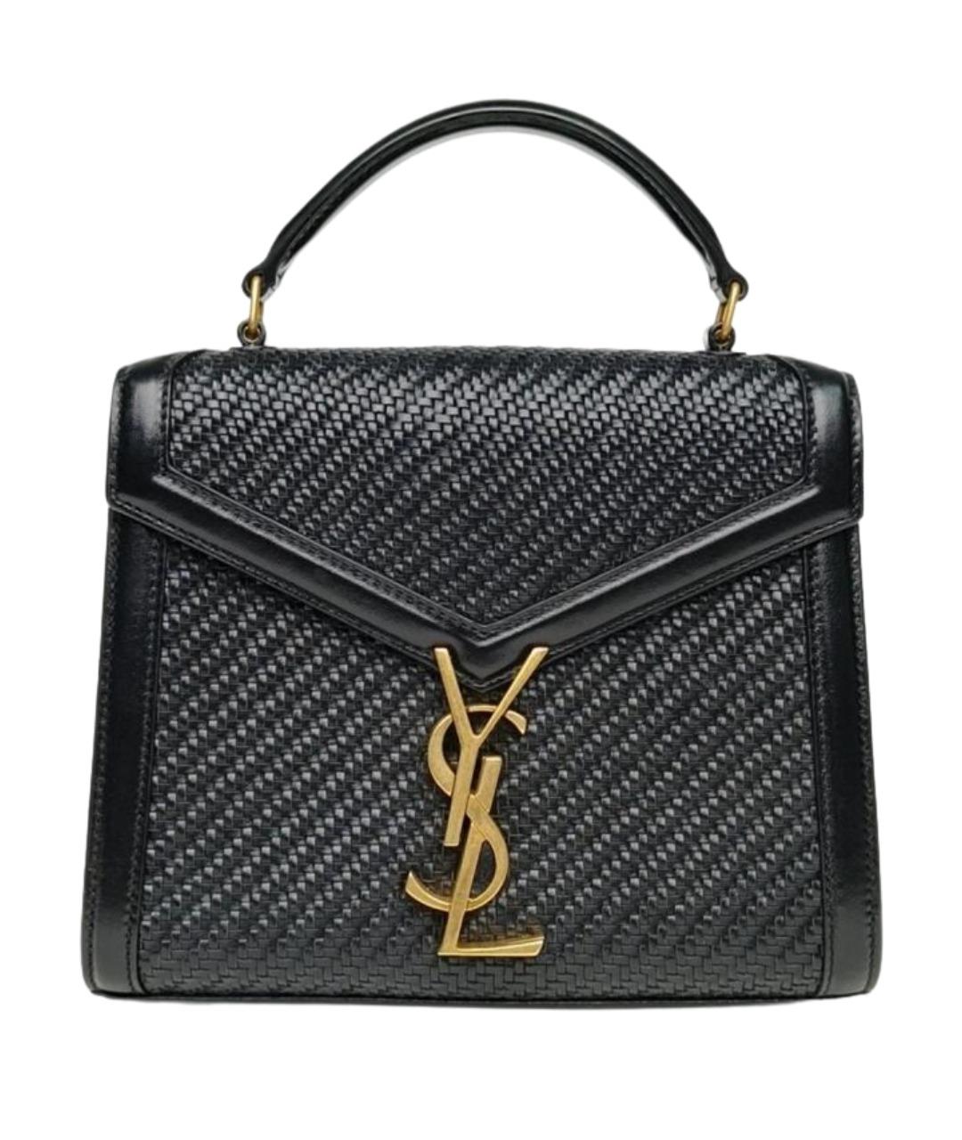 SAINT LAURENT Черная кожаная сумка через плечо, фото 1