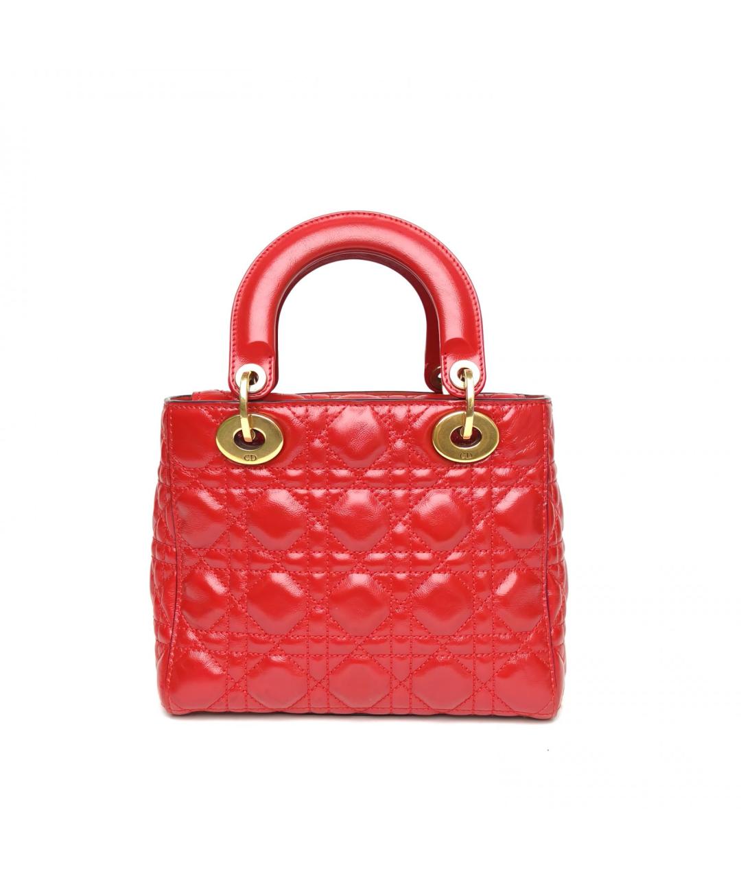 CHRISTIAN DIOR Красная кожаная сумка через плечо, фото 4