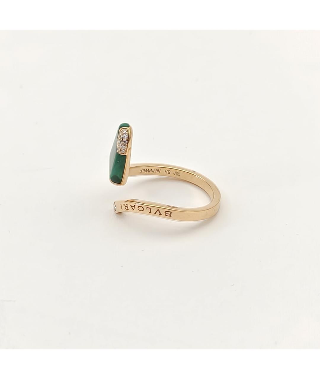 BVLGARI Зеленые кольцо из розового золота, фото 4