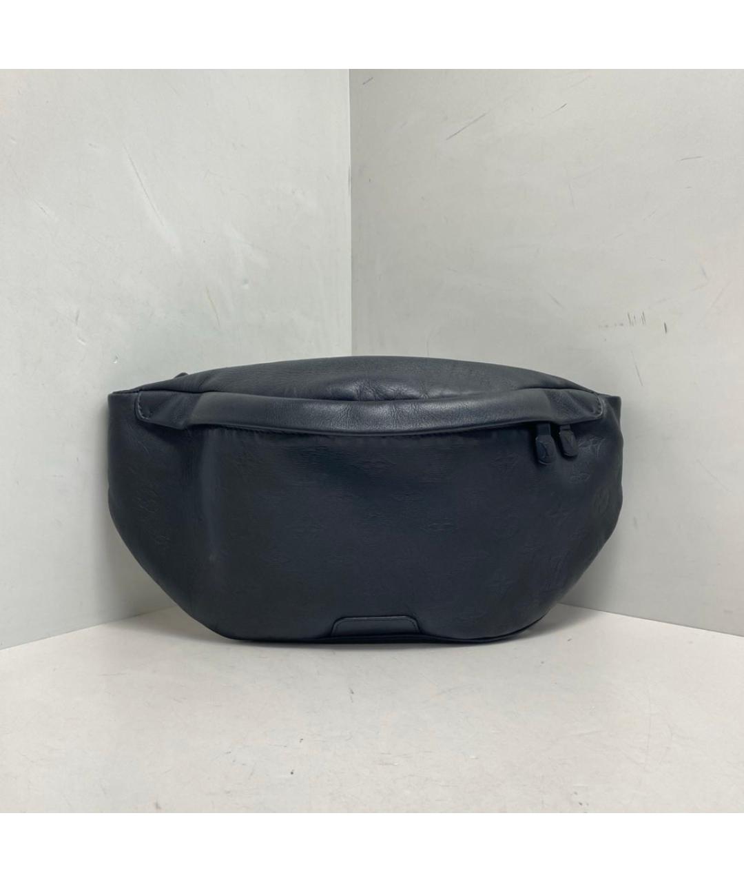 LOUIS VUITTON Черная кожаная сумка через плечо, фото 8