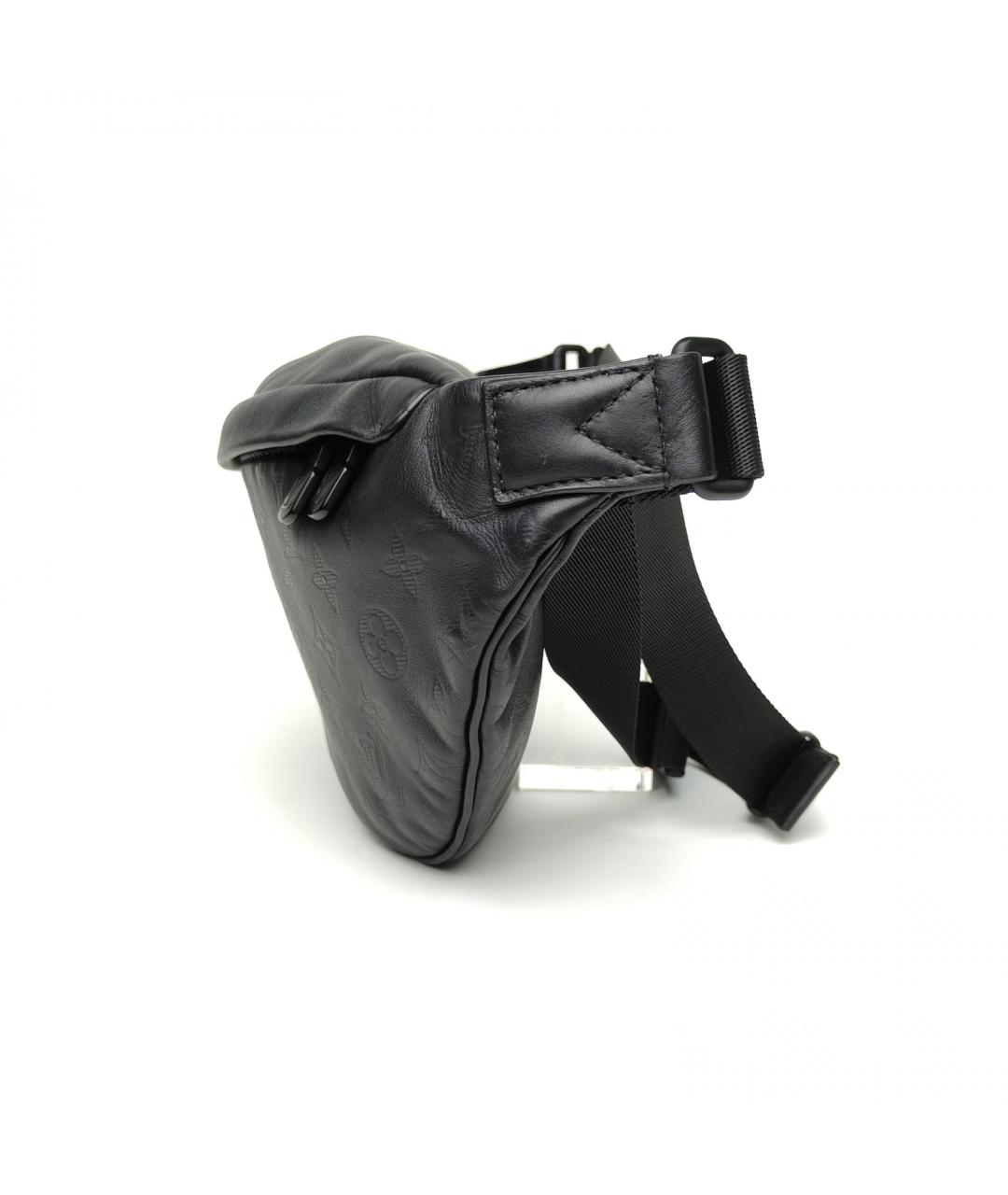 LOUIS VUITTON Черная кожаная сумка через плечо, фото 3