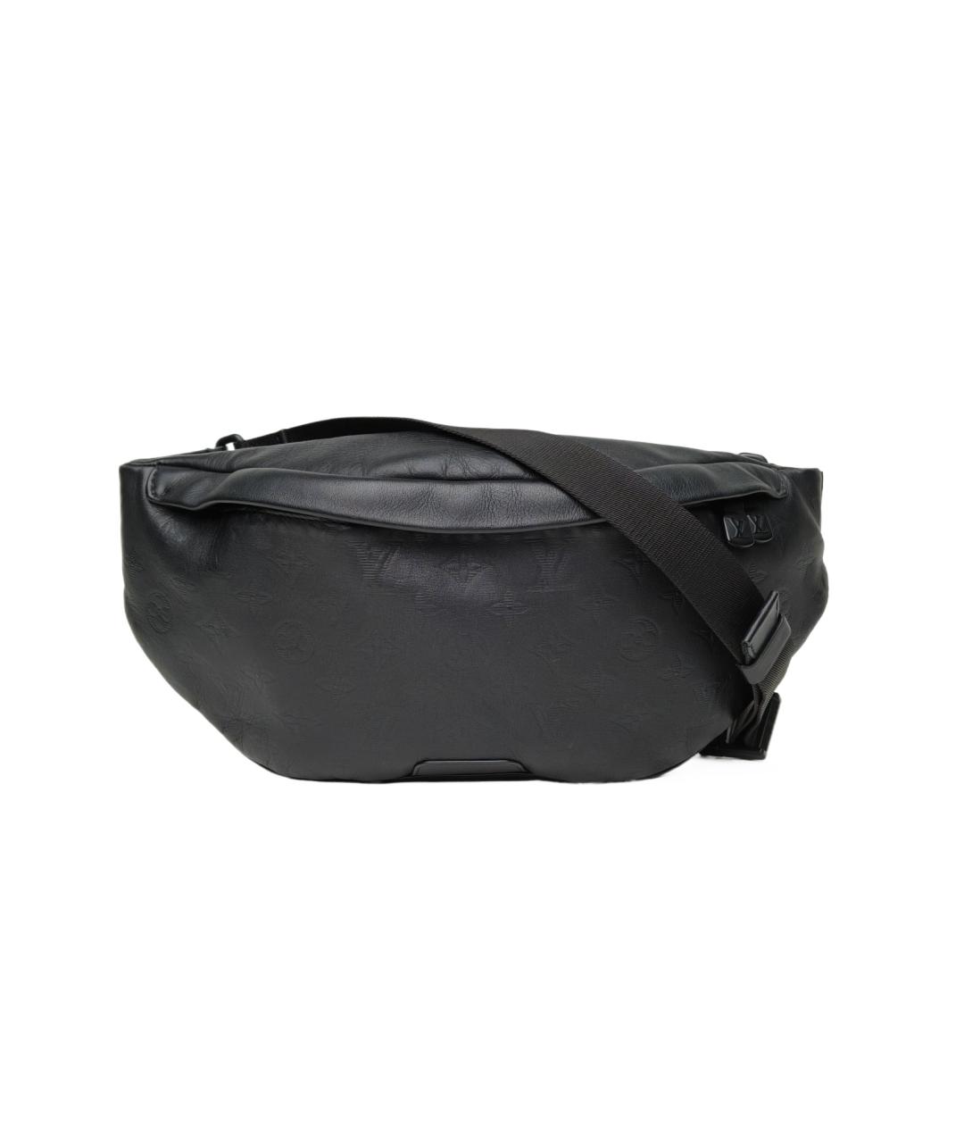 LOUIS VUITTON Черная кожаная сумка через плечо, фото 9