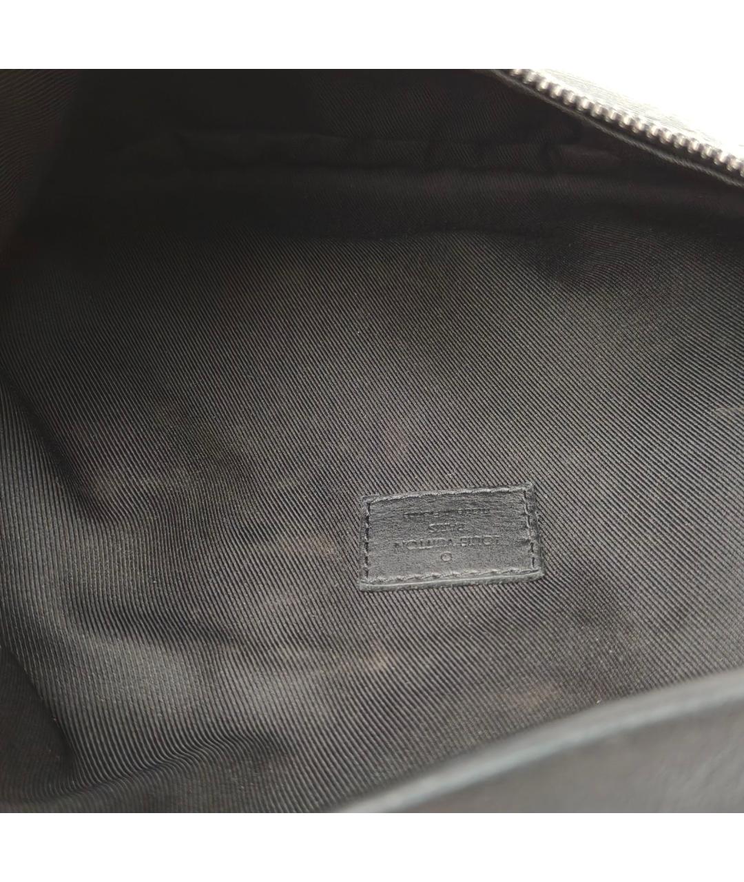 LOUIS VUITTON Черная кожаная сумка через плечо, фото 6