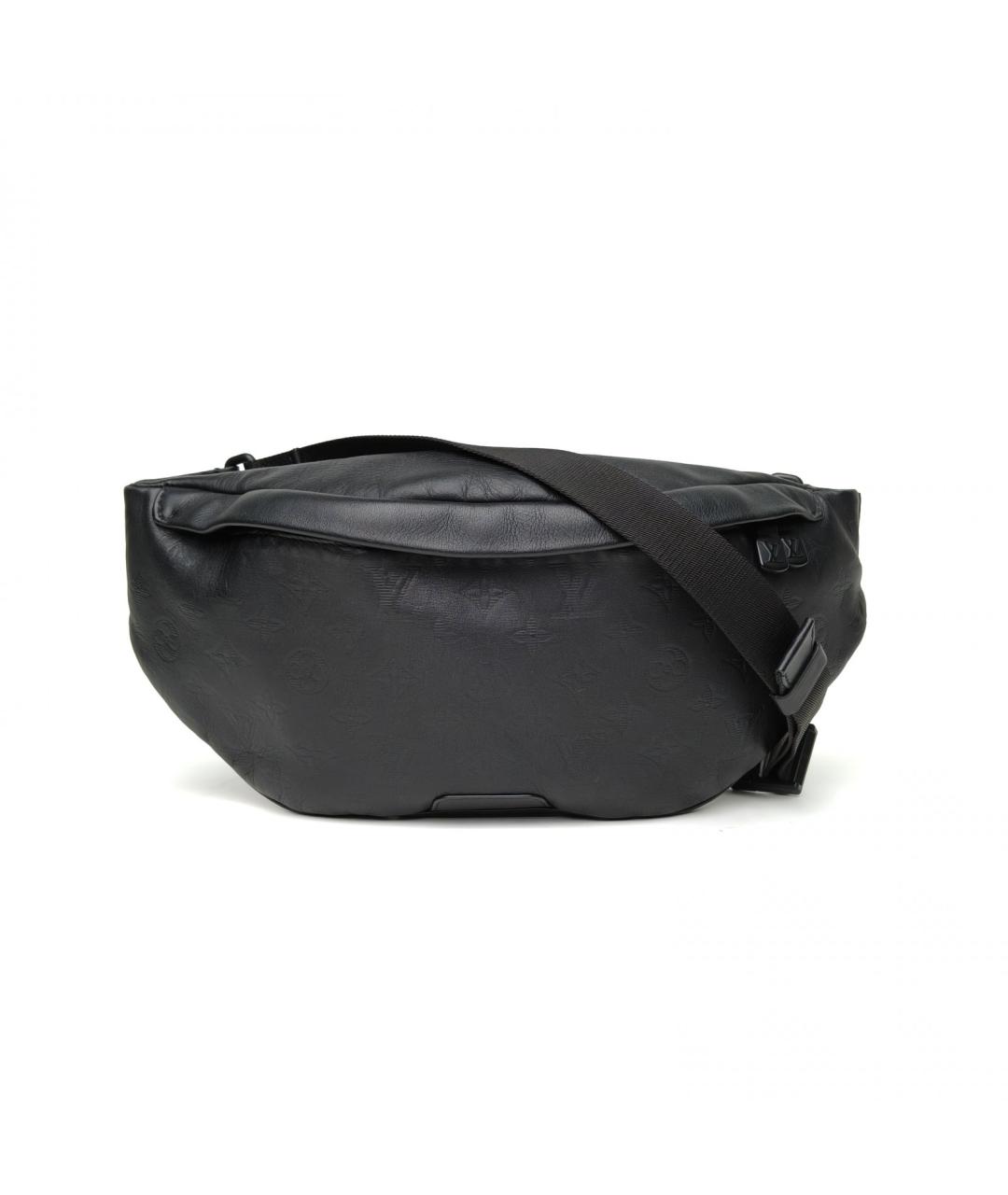 LOUIS VUITTON Черная кожаная сумка через плечо, фото 2