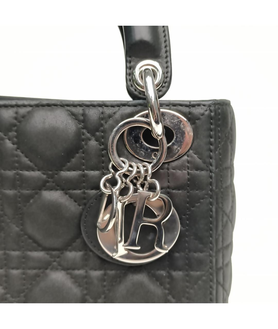 CHRISTIAN DIOR Черная кожаная сумка через плечо, фото 8
