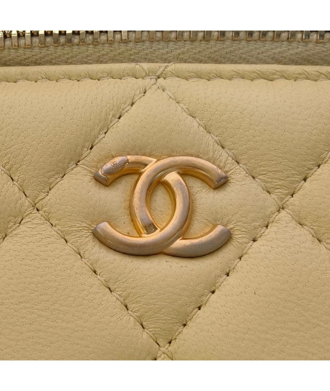 CHANEL Желтая кожаная сумка через плечо, фото 7