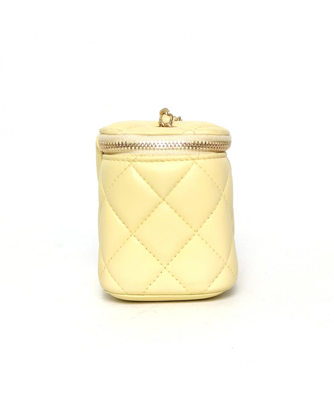 CHANEL Желтая кожаная сумка через плечо, фото 5