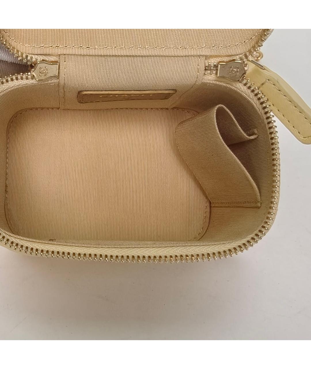 CHANEL Желтая кожаная сумка через плечо, фото 8