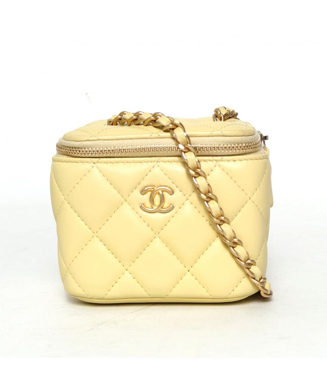 CHANEL Желтая кожаная сумка через плечо, фото 2