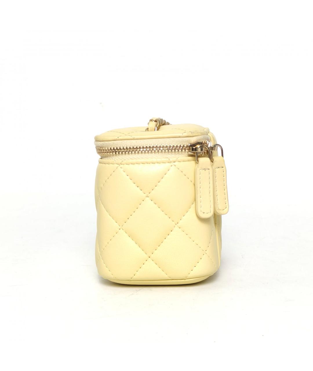 CHANEL Желтая кожаная сумка через плечо, фото 3