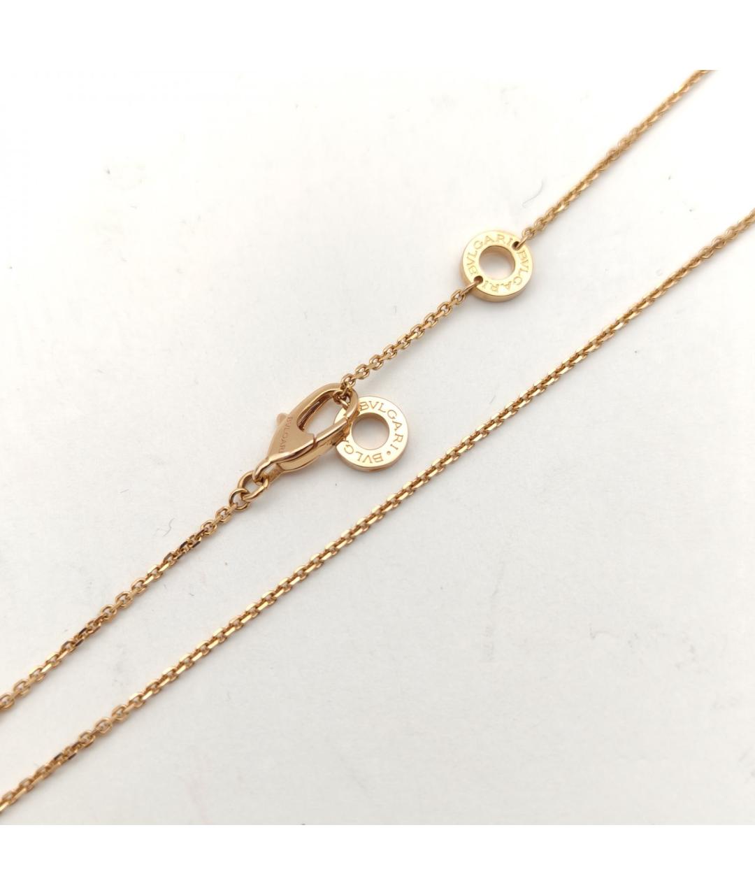 BVLGARI Белая подвеска из розового золота, фото 6