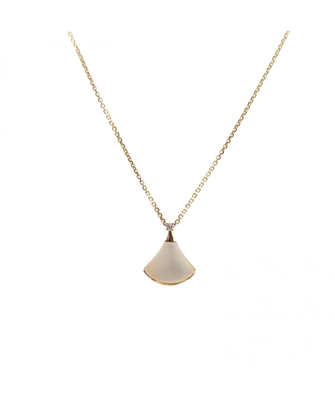 BVLGARI Белая подвеска из розового золота, фото 2
