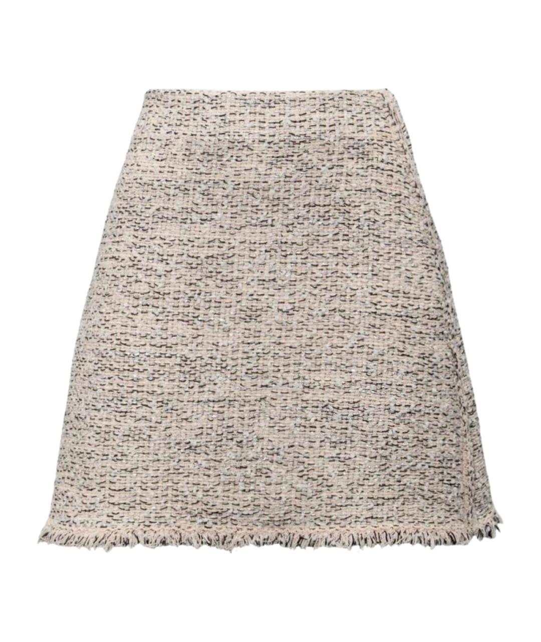 BALENCIAGA Розовая шерстяная юбка миди, фото 1