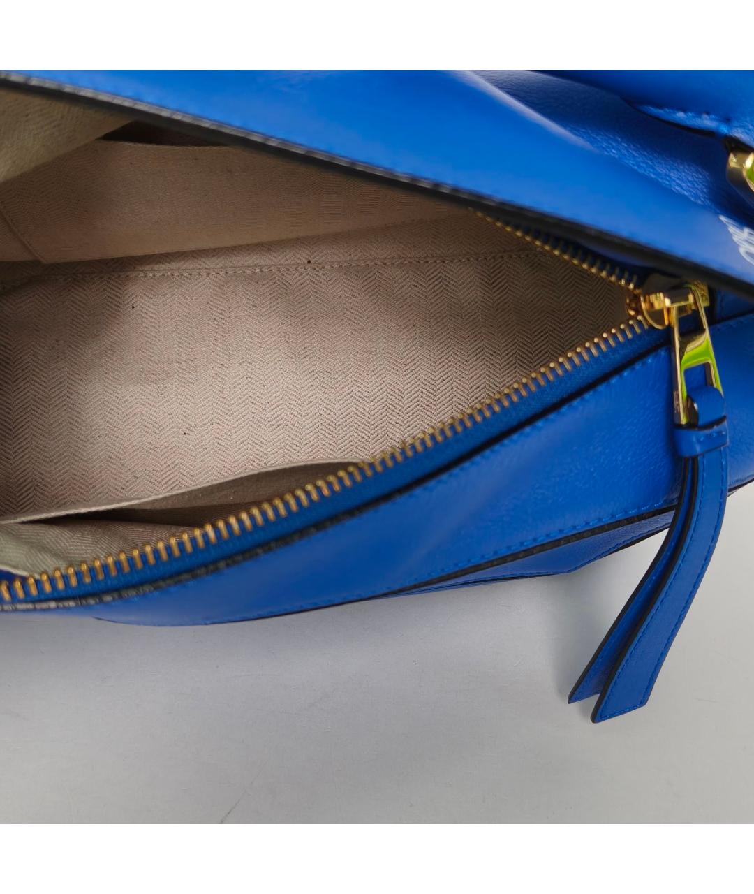 LOEWE Синяя кожаная сумка через плечо, фото 7