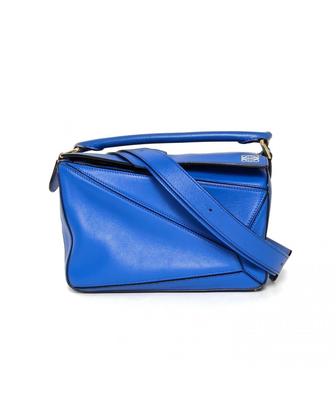 LOEWE Синяя кожаная сумка через плечо, фото 2