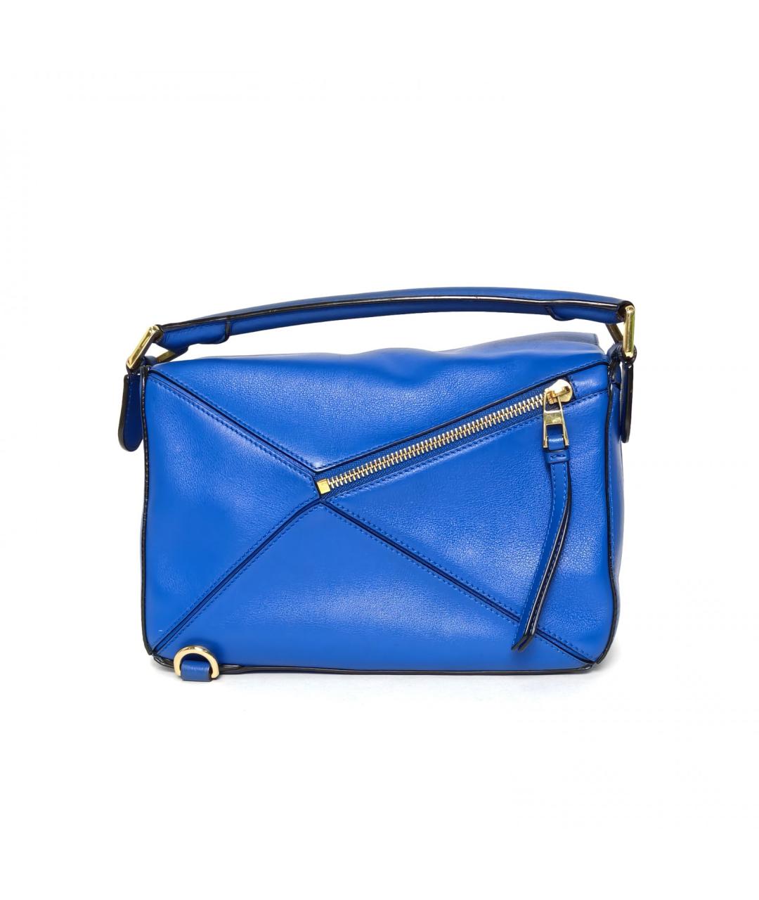 LOEWE Синяя кожаная сумка через плечо, фото 4