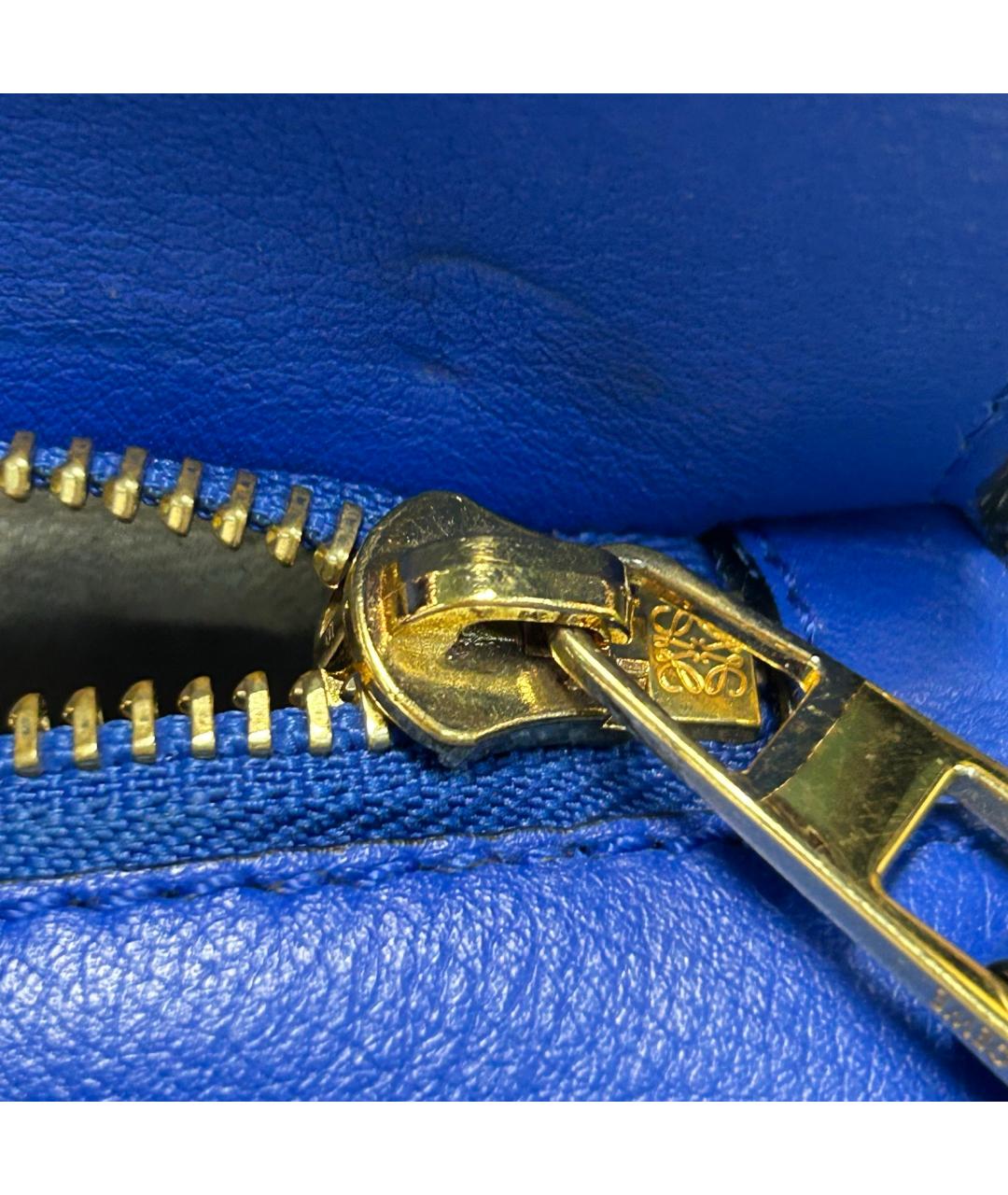 LOEWE Синяя кожаная сумка через плечо, фото 9