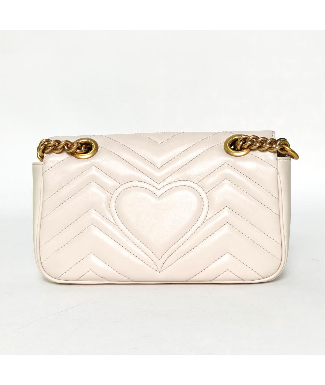 GUCCI Бежевая кожаная сумка через плечо, фото 4