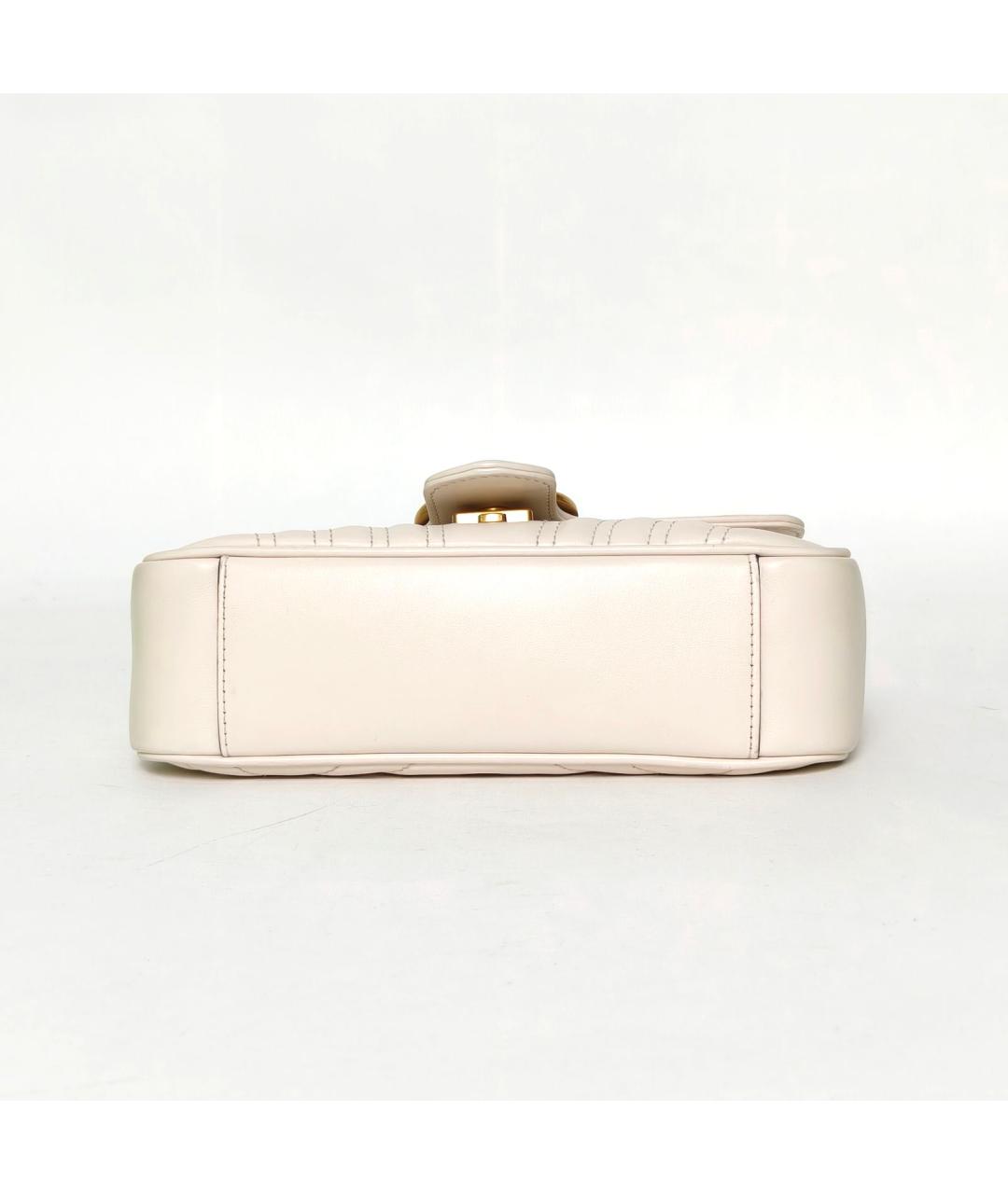 GUCCI Бежевая кожаная сумка через плечо, фото 6